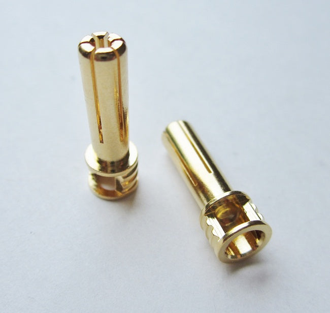 TQ Wire 5mm Male Bullets Window Top – Gold, 21mm | RC Connectors
