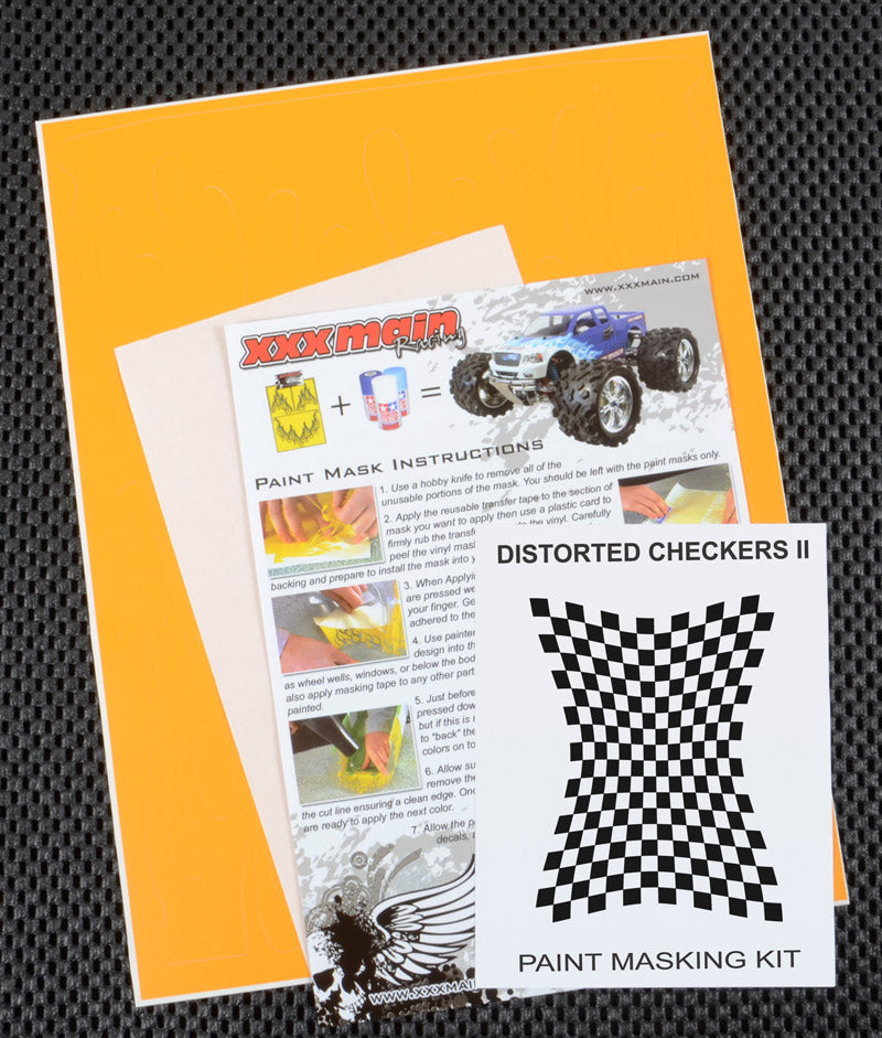 XXX Main Racing Distorted Checkers II Paint Mask M006L