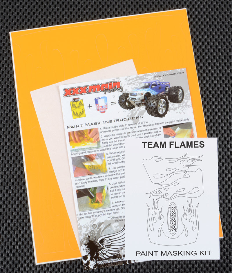 XXX Main Racing Team Flames Paint Mask M035L
