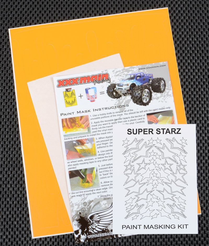 XXX Main Racing Super Starz Stars Paint Mask for RC Bodies