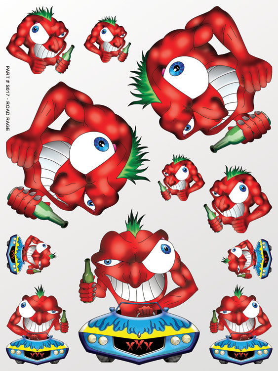 XXX Main Racing Road Rage Sticker Sheet for RC Cars
