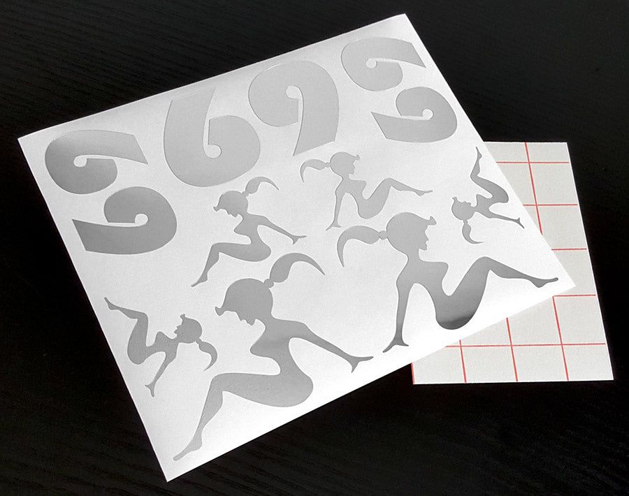XXX Main Racing Mirror Chrome Girlie Decal Sheet V017C