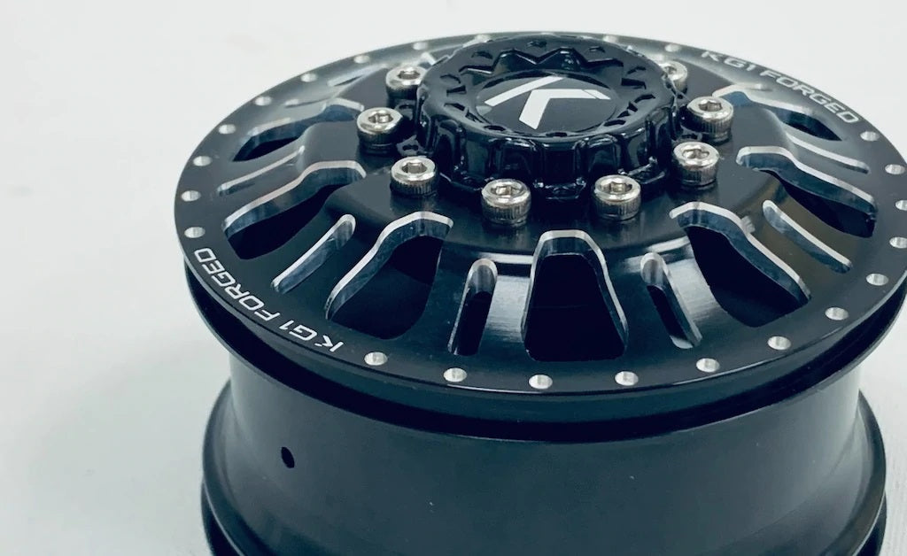 CEN KG1 KD004 DUEL Front Dually Aluminum Wheel (Black) (2)