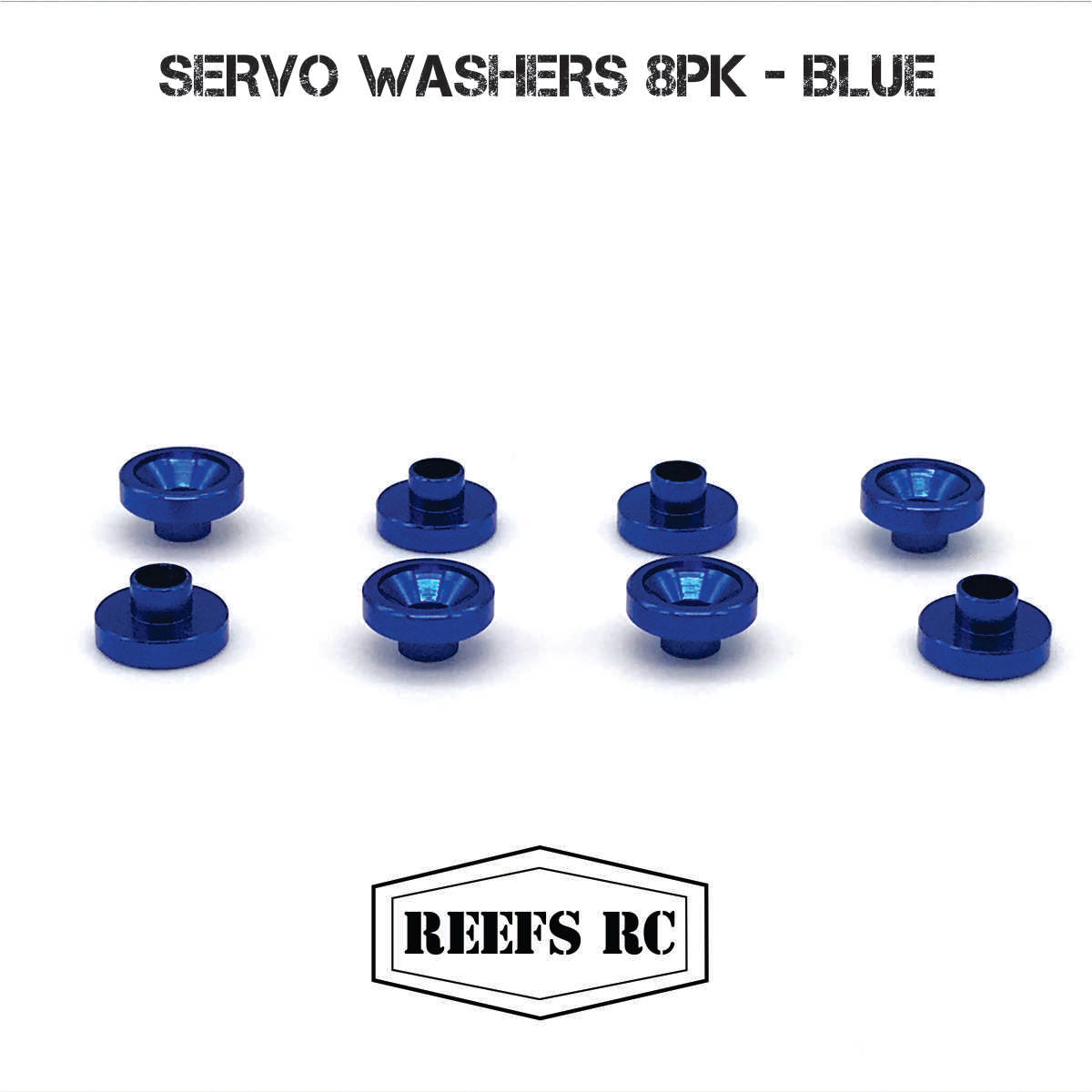 Reefs RC Servo Washers 8pk - Blue