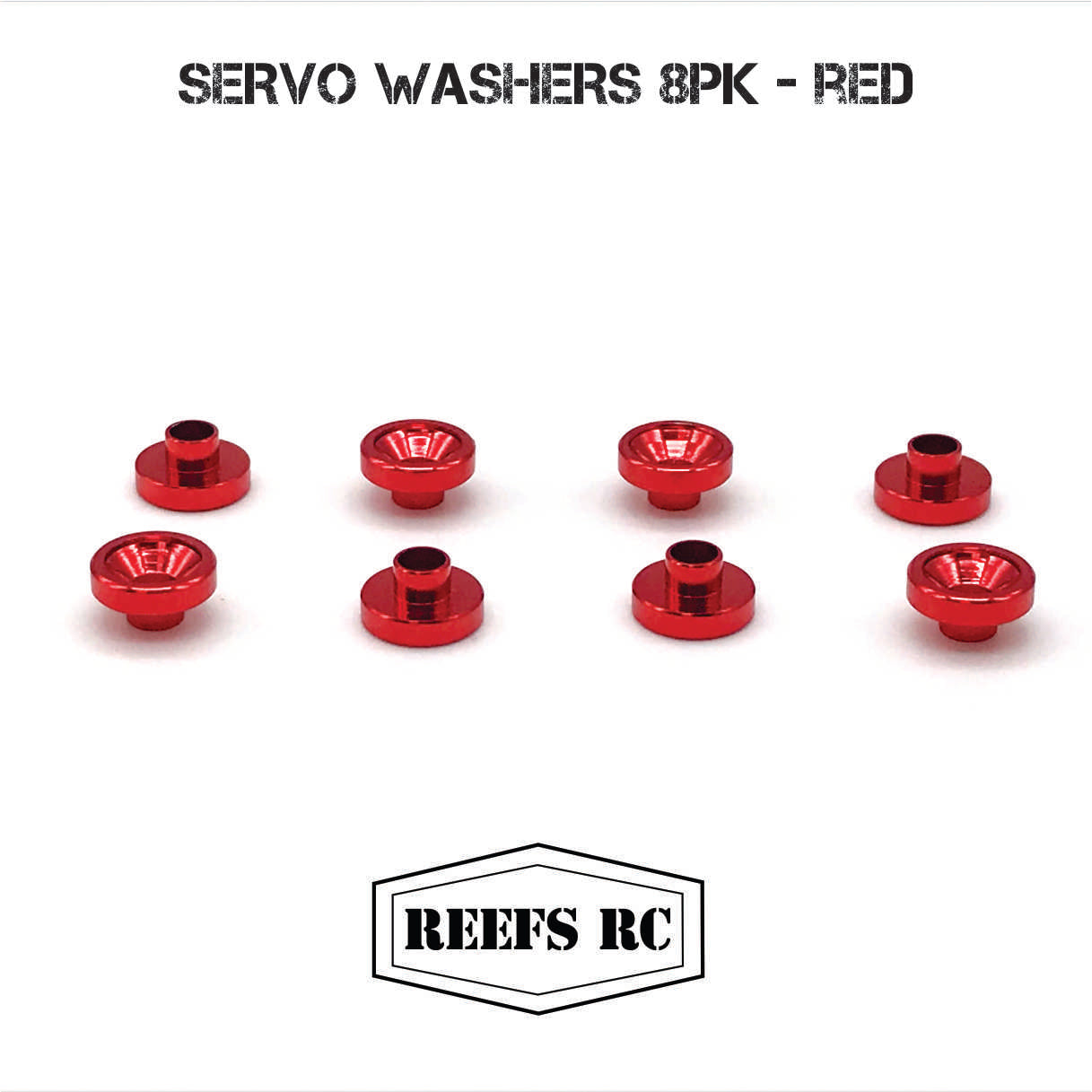 Reefs RC Servo Washers 8pk - Red