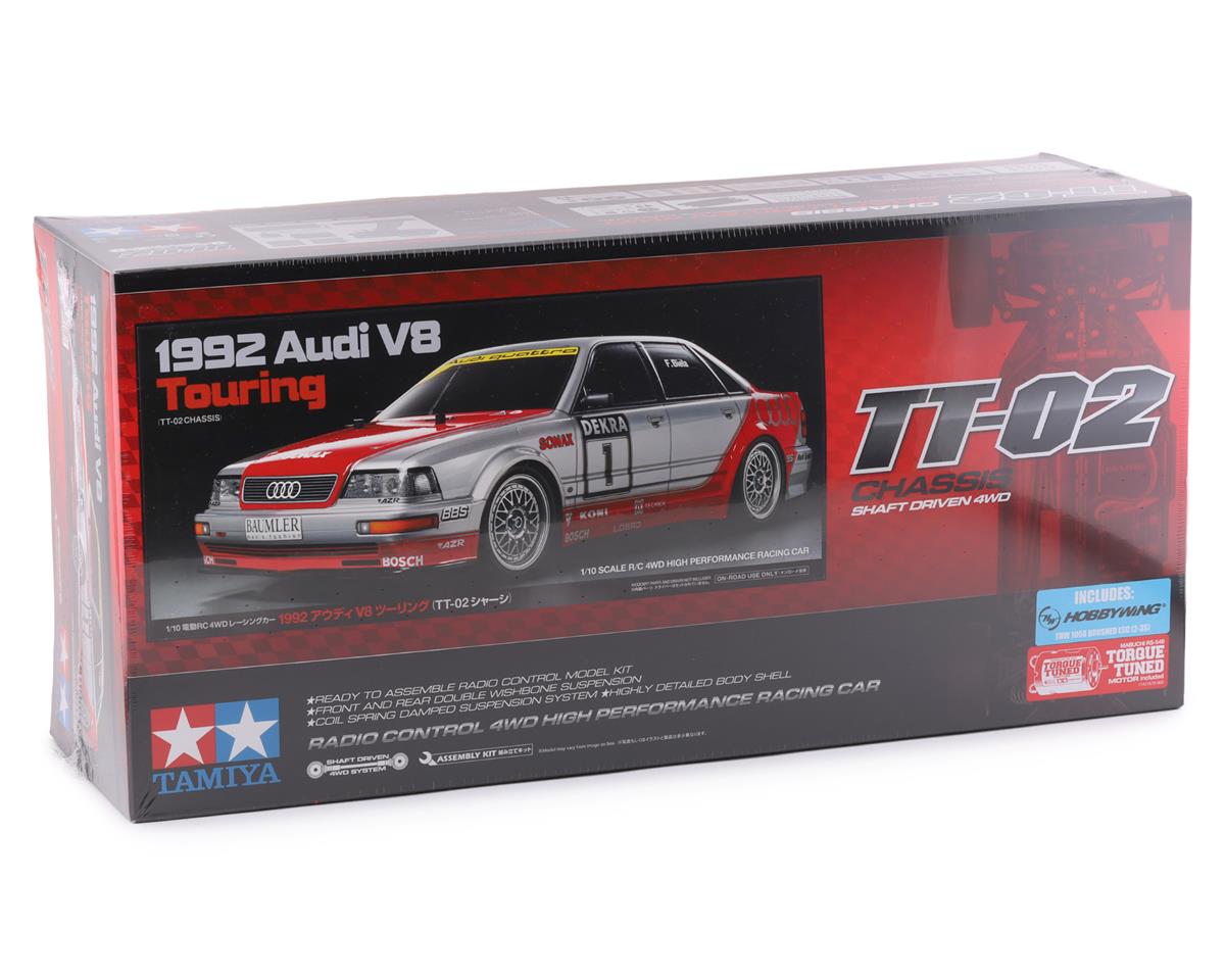 Tamiya 1/10 RC TT-02 1992 Audi V8 Touring Model Kit Hobbywing THW 1060 ESC