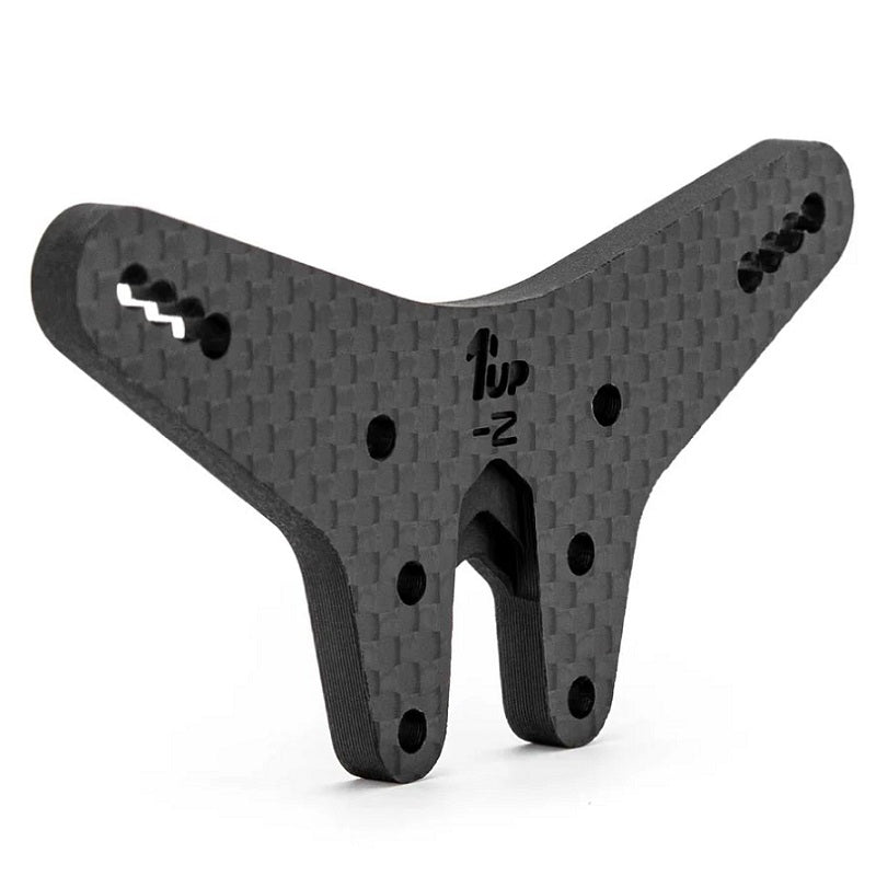1UP Racing CF1 -2mm Lowered Rear Shock Tower – Team Associated RC10B7 – Carbon Fiber (15516)