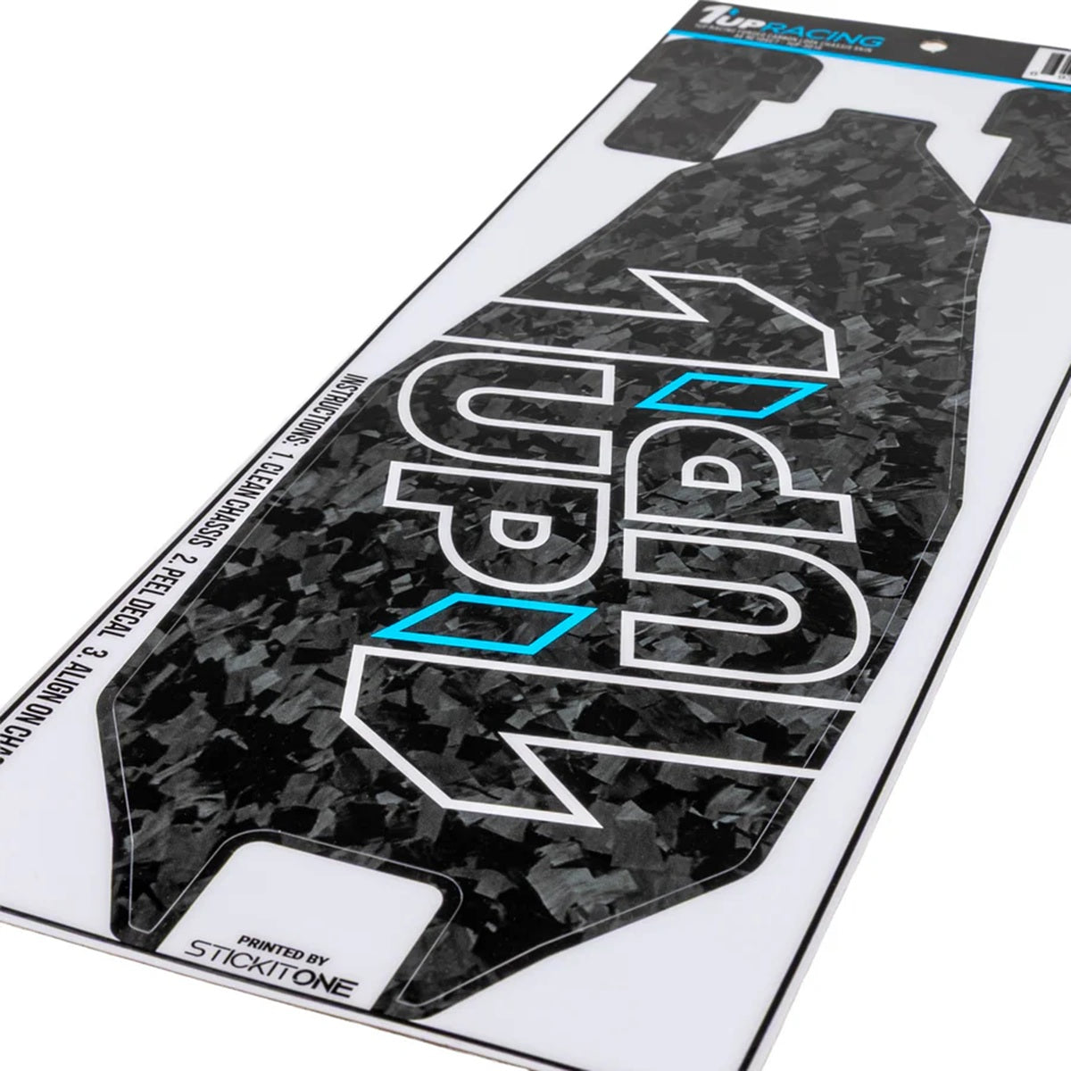 1UP Racing Forged Carbon Look Chassis Skin for Team Associated RC10SC7