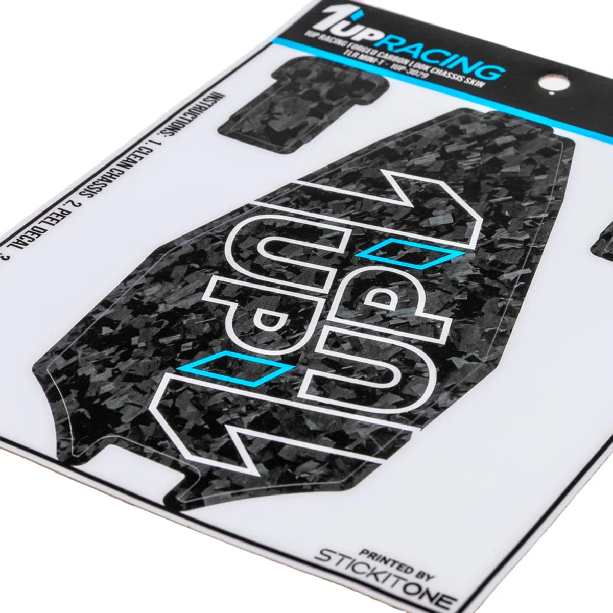 1UP Racing Forged Carbon Look Chassis Skin for Losi Mini-T