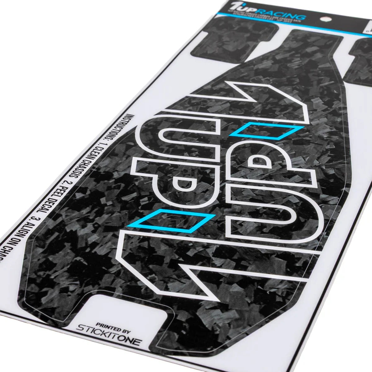 1UP Racing Forged Carbon Look Chassis Skin for Schumacher Cougar LD3
