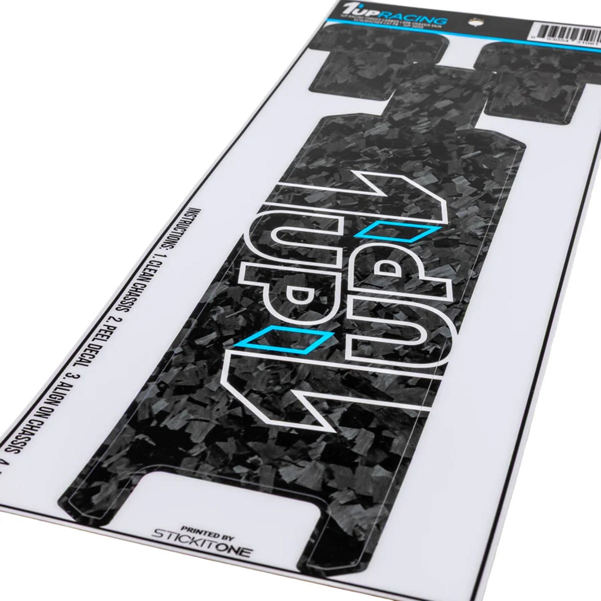 1UP Racing Forged Carbon Look Chassis Skin for Schumacher Cat PB