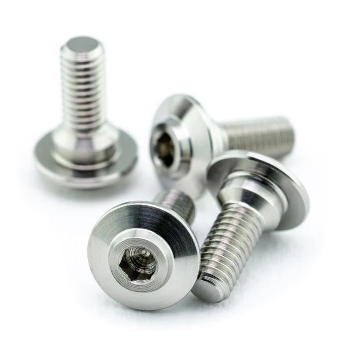 1UP Racing Pro Duty Titanium ServoLock Screws – M3x6mm – 6AL4V Grade 5 Oversize Head (700011)