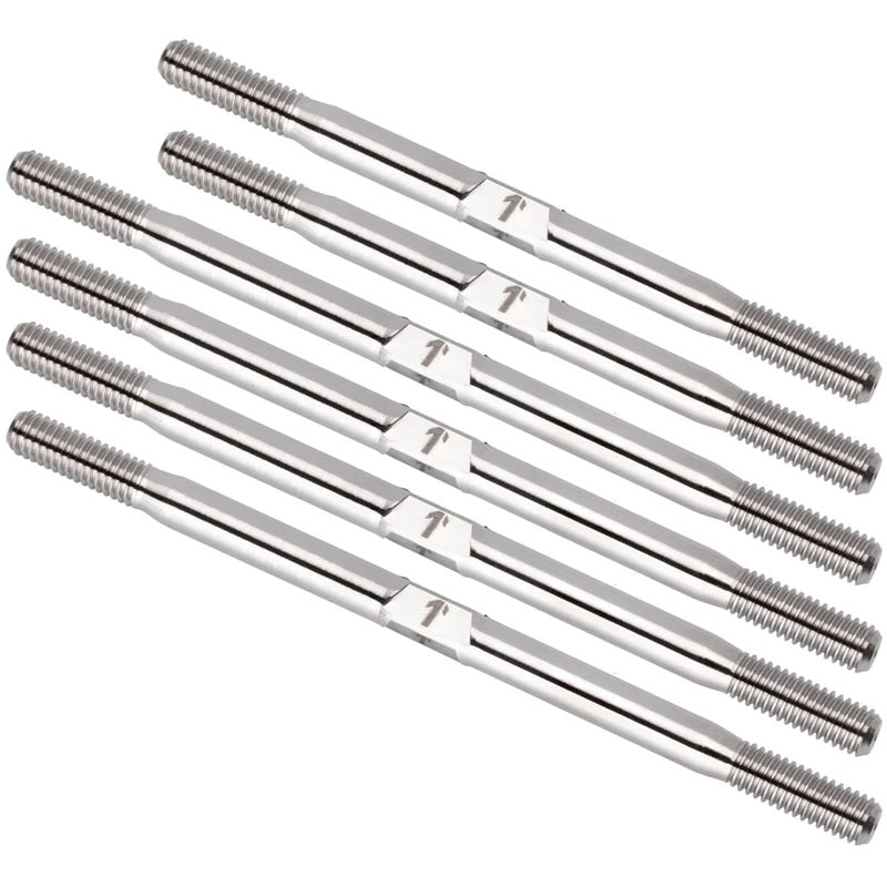 1UP Racing Pro Duty Titanium Turnbuckle Set - Raw Titanium - AE T7 & 74914