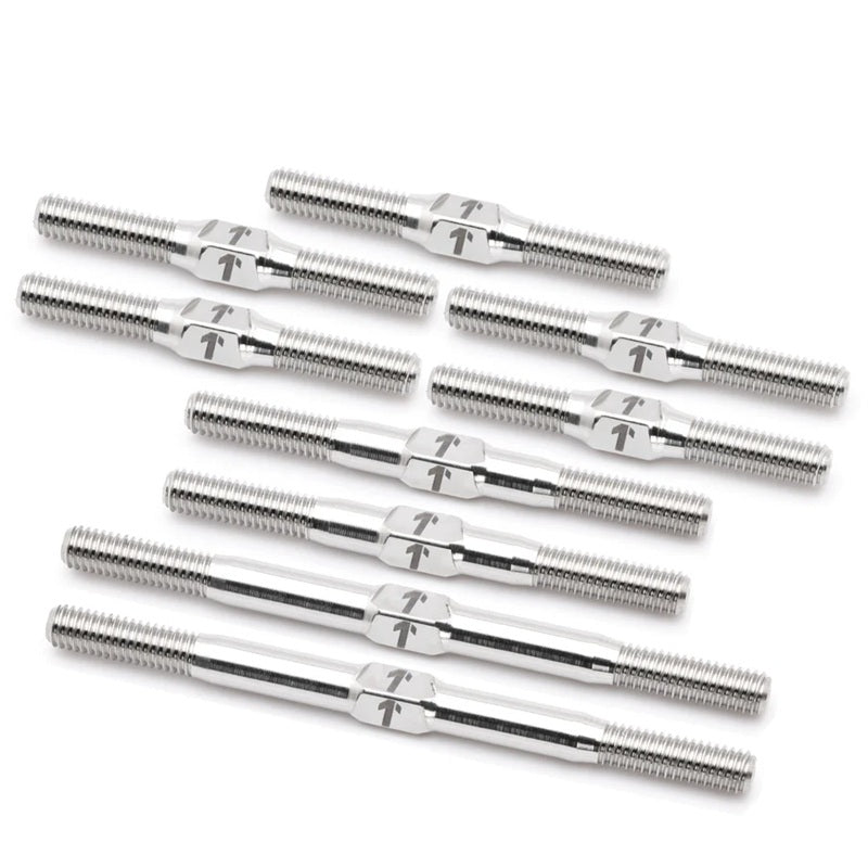 1UP Racing Pro Duty Titanium Turnbuckle Set - AE TC8 - Raw Finish 74918
