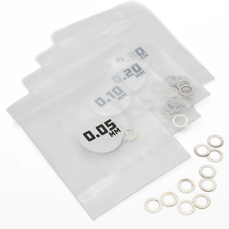 1UP Racing MicroTune Shims - 5mm ID x 0.05, 0.10, 0.20, 0.30 - 10pcs 80206