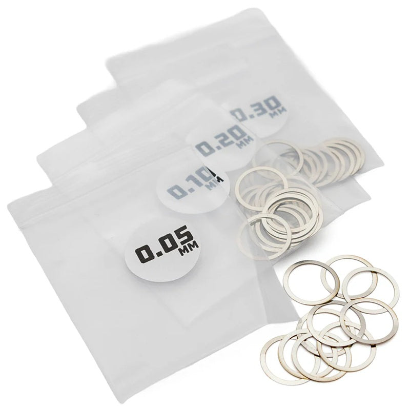 1UP Racing MicroTune Shims - 12mm ID x 0.05, 0.10, 0.20, 0.30 - 10pcs 80211