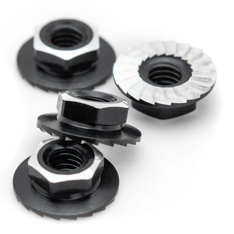 1UP Racing 7075 Aluminum Lockdown Wheel Nuts - M4 - Black - 4pcs 870001
