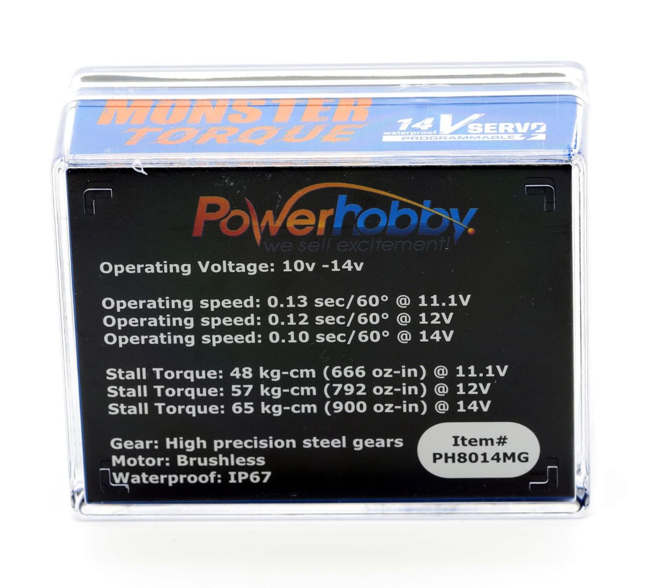 Powerhobby 8014MG 14v Programmable Waterproof High Voltage Brushless 3S LiPo Servo