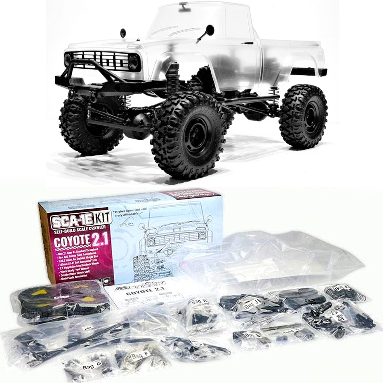 Carisma SCA-1E 1/10 4WD Coyote 2.1 Builders Kit