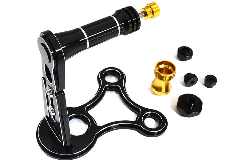 Integy Universal Tire Balancer for 1/5 1/8 & 1/10 Vehicles w/ 12mm 14mm 17mm & 24mm Hex C25884BLACK