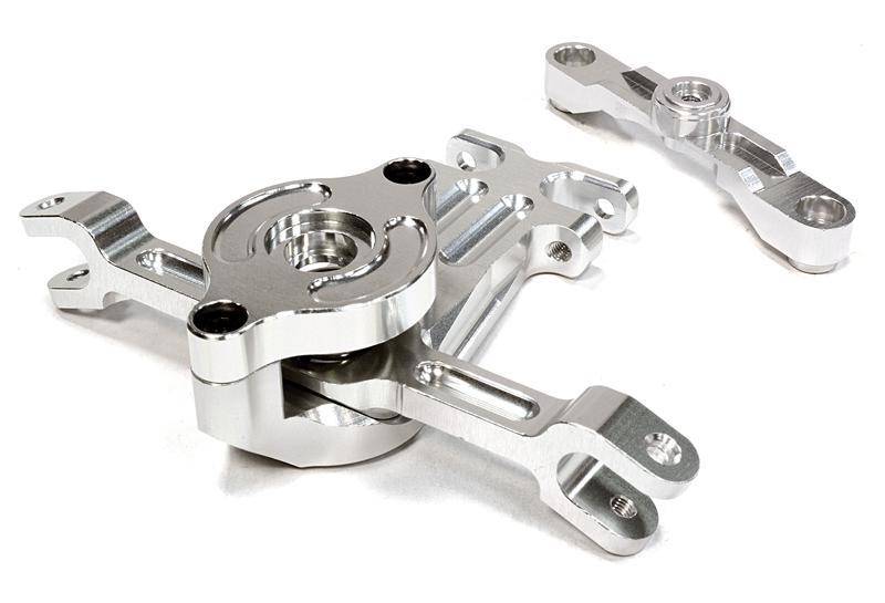 Integy Billet Machined Silver Steering Bellcrank for Traxxas 1/10 Scale Summit 4WD C26054SILVER