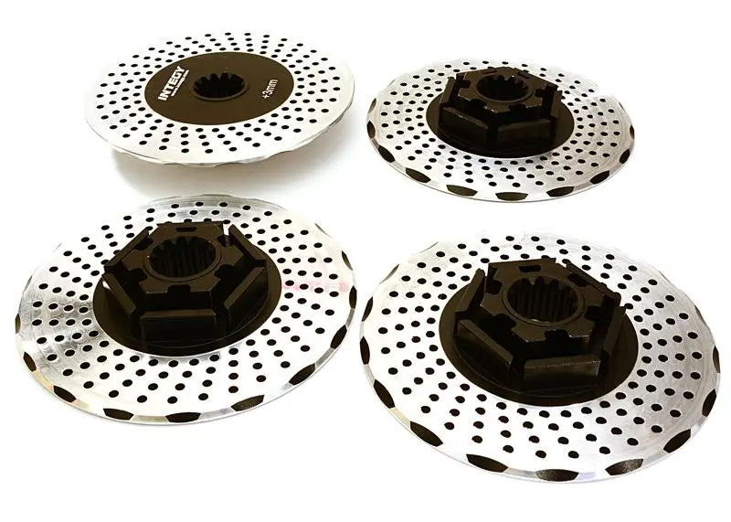 Integy Black Realistic Alloy Brake Disc Set for Traxxas X-Maxx 4X4 C27177BLACK