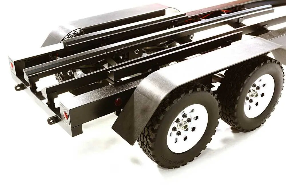 Integy Machined Alloy Dual Axle Boat Trailer Kit for 1/10 Scale RC 670x190x160mm C27640BLACK