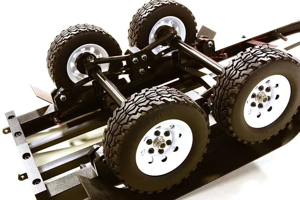 Integy Machined Alloy Dual Axle Boat Trailer Kit for 1/10 Scale RC 670x190x160mm C27640BLACK