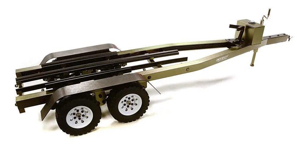 Integy Machined Alloy Dual Axle Boat Trailer Kit for 1/10 Scale RC 670x190x160mm C27640GUN