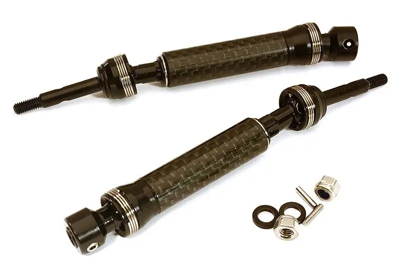 Integy Carbon XHDv2 Steel Rear Universal Driveshafts for Traxxas 1/10 Slash 4X4, Stampede 4X4 C28583CARBON