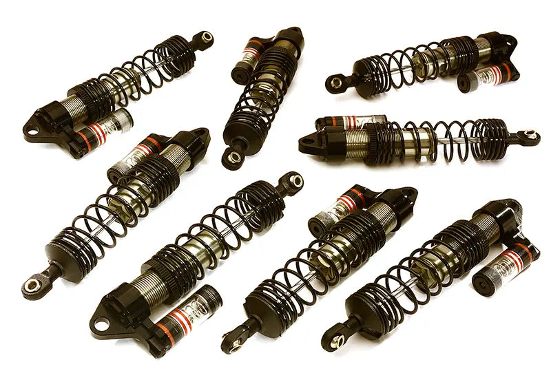 Integy Billet Machined Piggyback Shock Set (8) for Traxxas 1/10 Scale E-Maxx Brushless C28759GREY