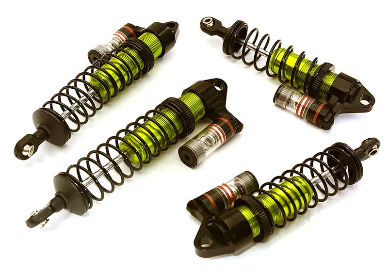 Integy Green Billet Machined Piggyback Shock Set (4) for Traxxas 1/10 Slash 2WD & Nitro Slash C28802GREEN