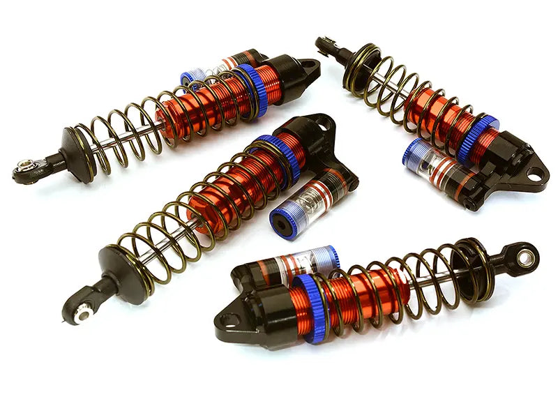 Integy Red Billet Machined Piggyback Shock Set (4) for Traxxas 1/10 Slash 2WD & Nitro Slash C28802RED