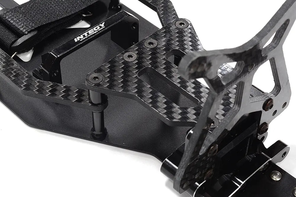 Integy Black Alloy Chassis & Carbon Fiber Conversion Kit for Team Associated DR10 Drag C32548BLACK