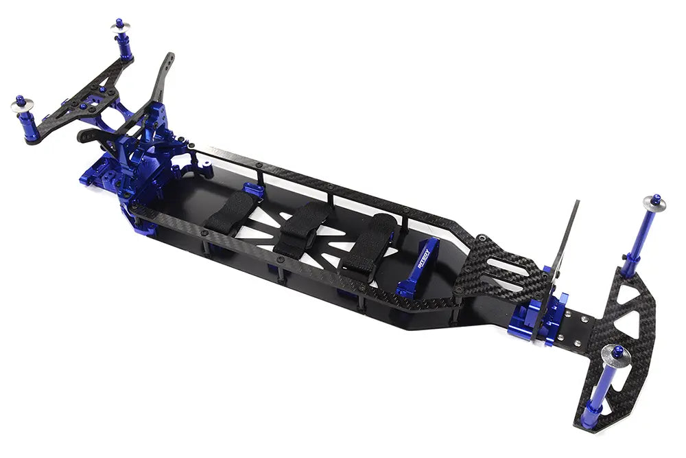 Integy Blue Alloy Chassis & Carbon Fiber Conversion Kit for Team Associated DR10 Drag C32548BLUE