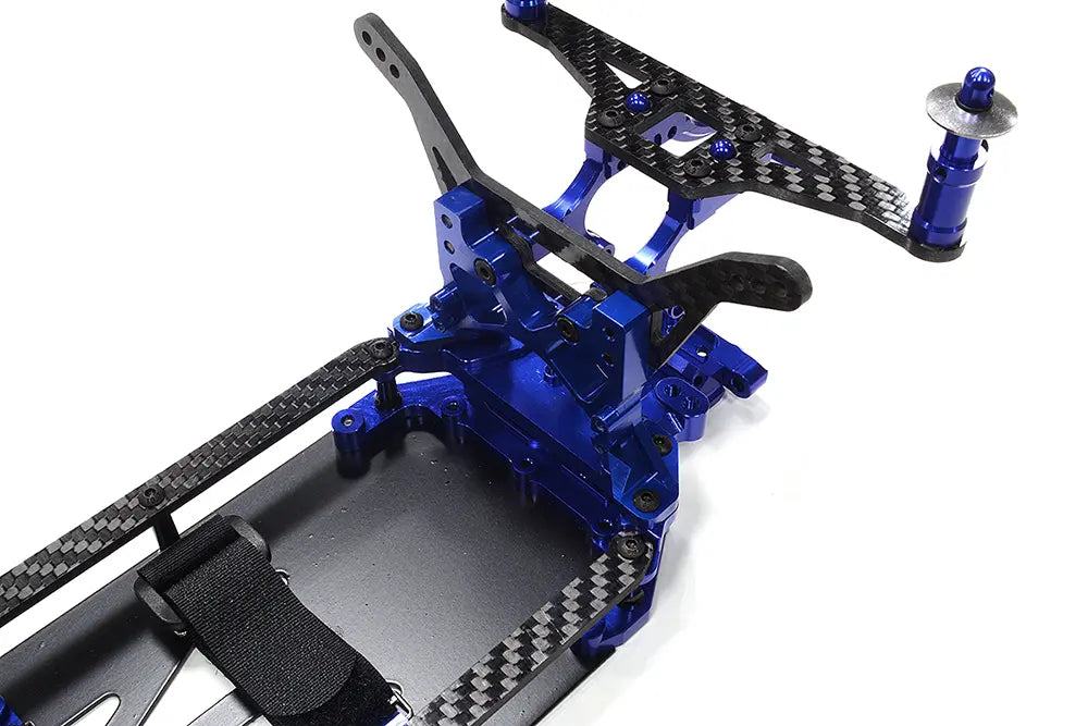 Integy Blue Alloy Chassis & Carbon Fiber Conversion Kit for Team Associated DR10 Drag C32548BLUE