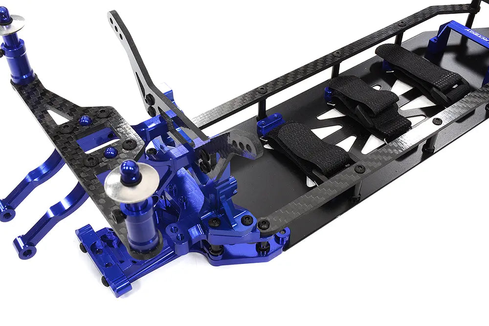 Integy Blue Alloy Chassis & Carbon Fiber Conversion Kit for Team Associated DR10 Drag C32548BLUE