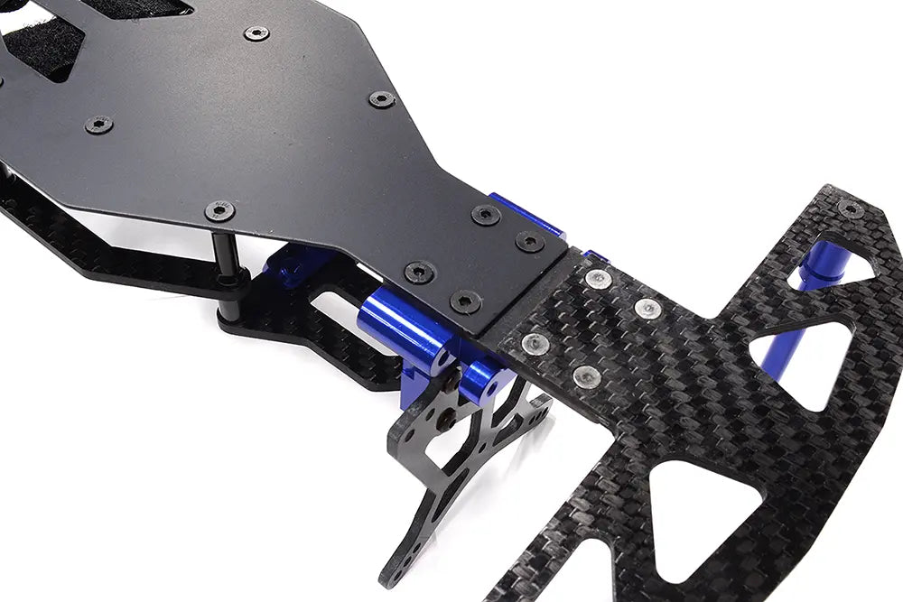 Integy Blue Alloy Chassis & Carbon Fiber Conversion Kit for Team Associated DR10 Drag C32548BLUE