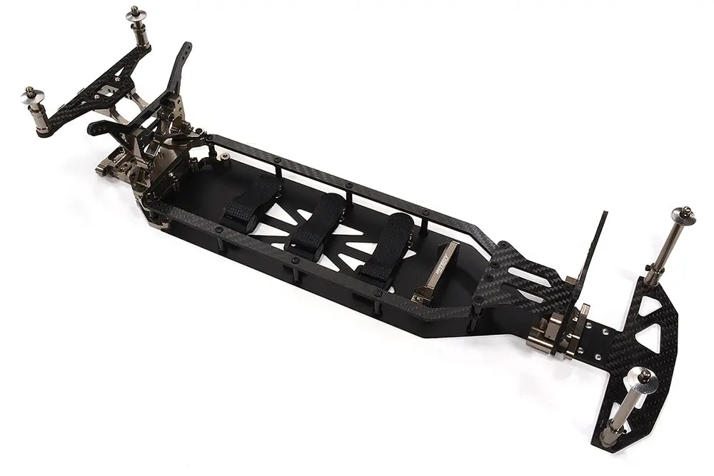 Integy Grey Alloy Chassis & Carbon Fiber Conversion Kit for Team Associated DR10 Drag C32548GREY