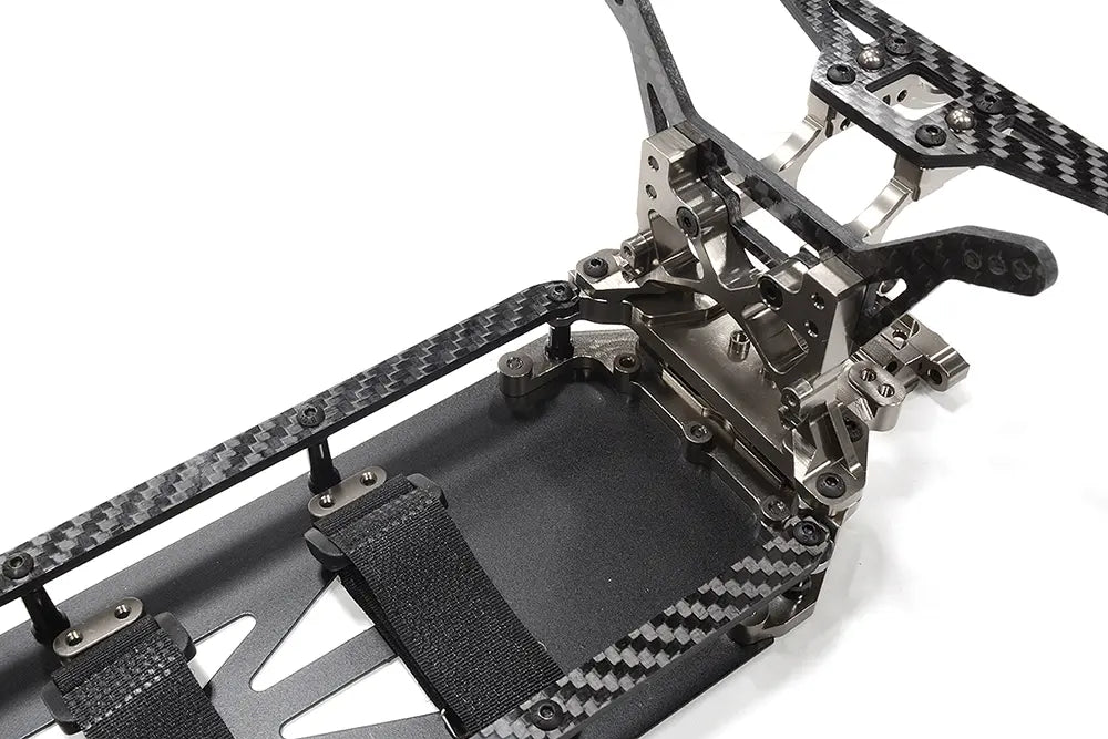 Integy Grey Alloy Chassis & Carbon Fiber Conversion Kit for Team Associated DR10 Drag C32548GREY