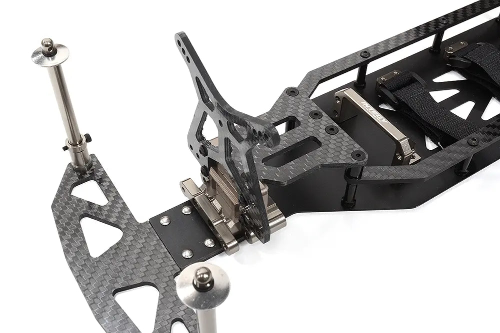 Integy Grey Alloy Chassis & Carbon Fiber Conversion Kit for Team Associated DR10 Drag C32548GREY