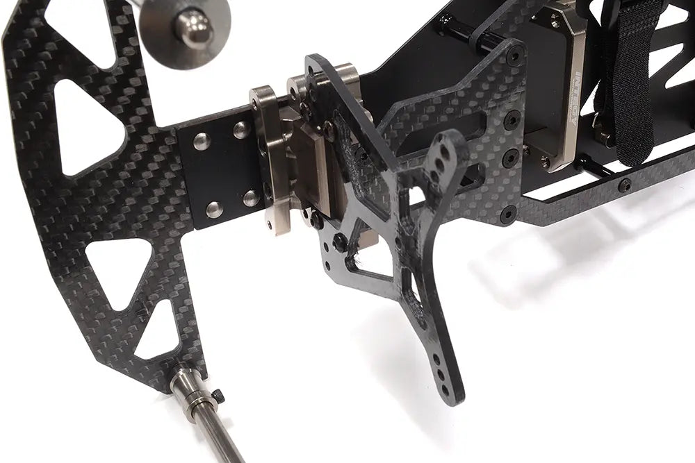 Integy Grey Alloy Chassis & Carbon Fiber Conversion Kit for Team Associated DR10 Drag C32548GREY