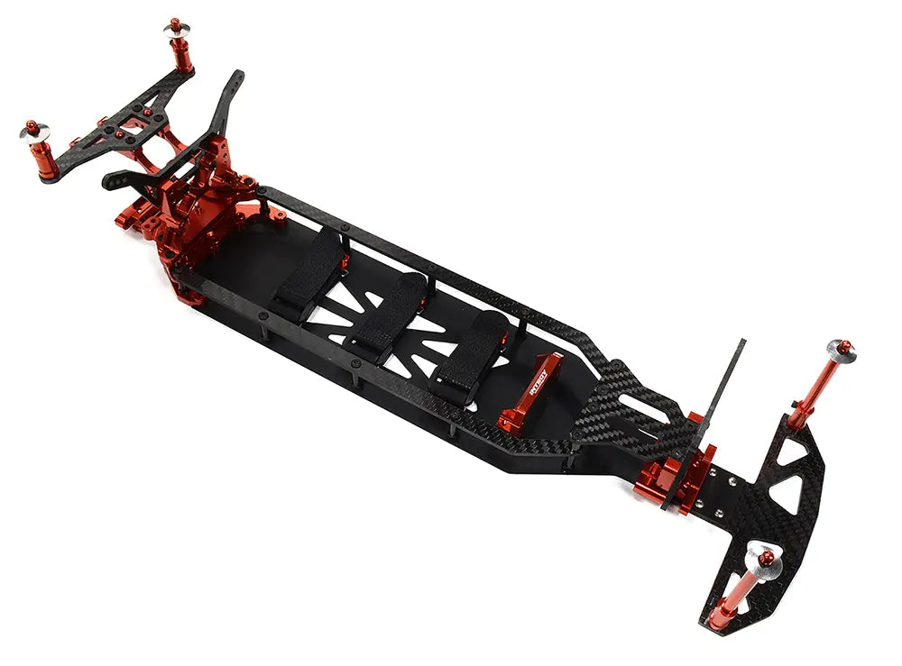 Integy Alloy Chassis & Carbon Fiber Conversion Kit for Team Associated DR10 Drag C32548RED