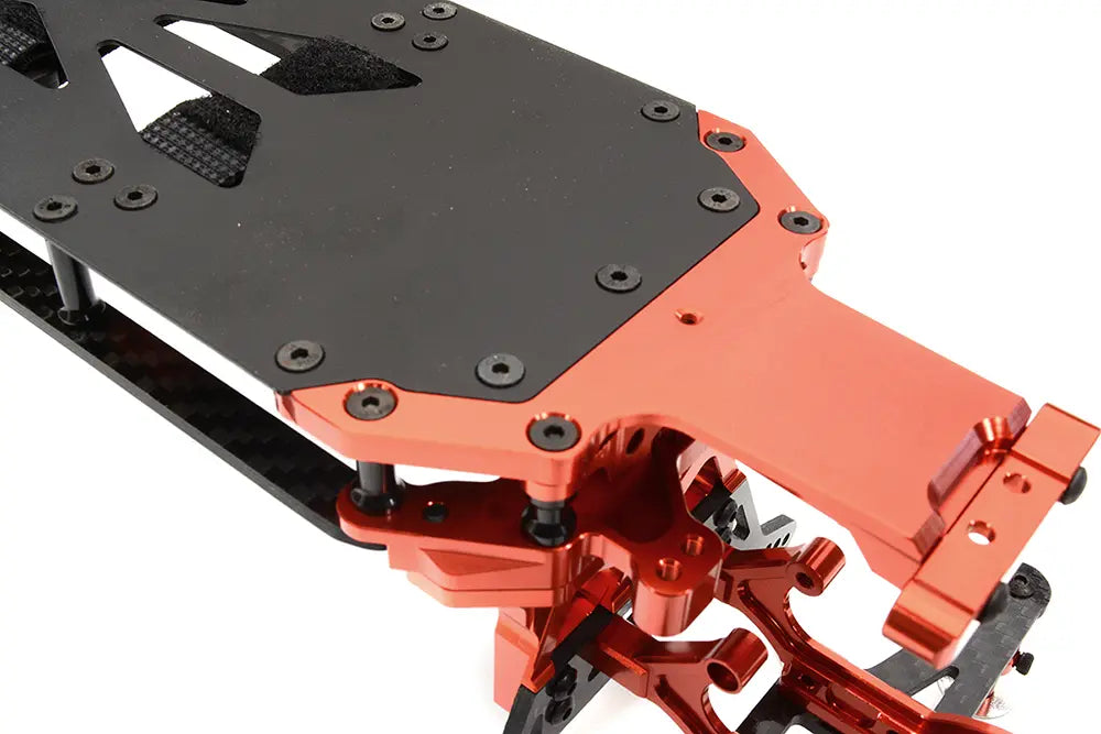 Integy Red Alloy Chassis & Carbon Fiber Conversion Kit for Team Associated DR10 Drag C32548RED
