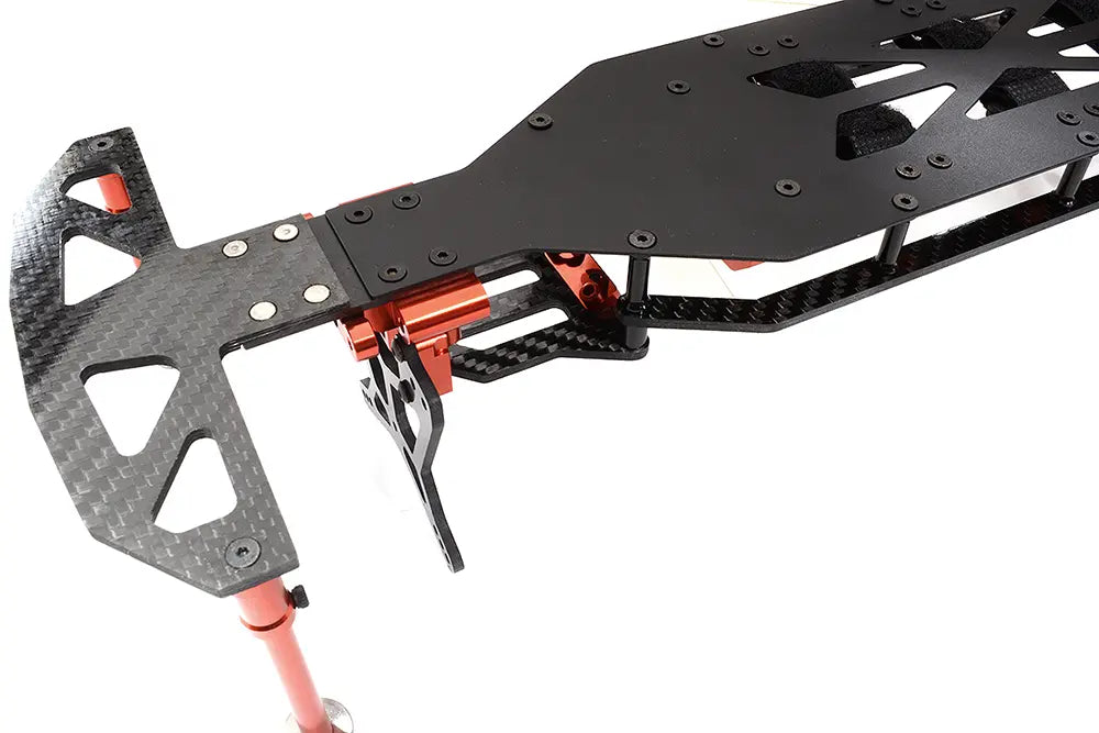 Integy Red Alloy Chassis & Carbon Fiber Conversion Kit for Team Associated DR10 Drag C32548RED