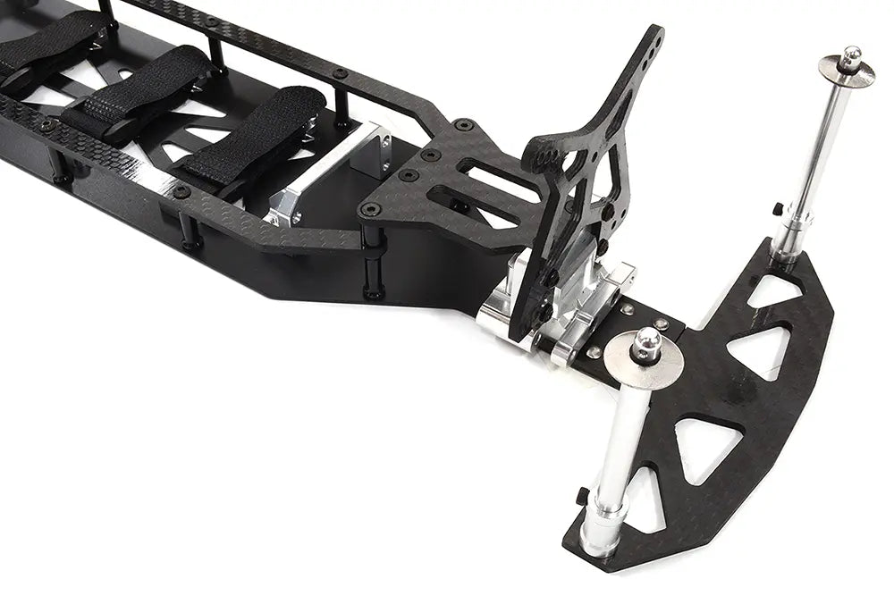 Integy Silver Alloy & Carbon Fiber Complete Chassis Conversion Kit for Team Associated DR10 Drag RTR C32548SILVER