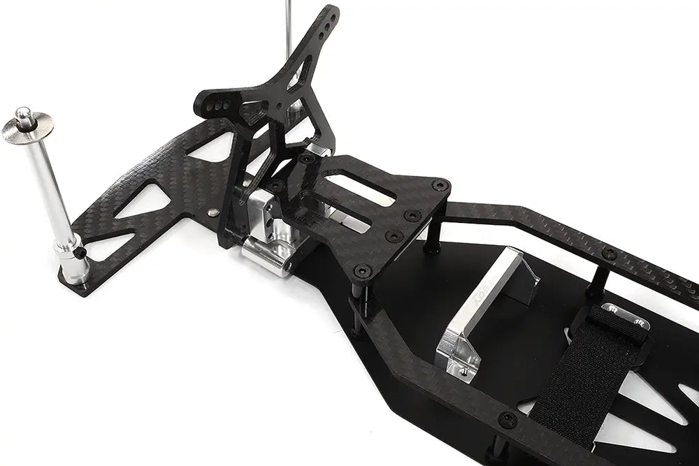 Integy Silver Alloy & Carbon Fiber Complete Chassis Conversion Kit for Team Associated DR10 Drag RTR C32548SILVER