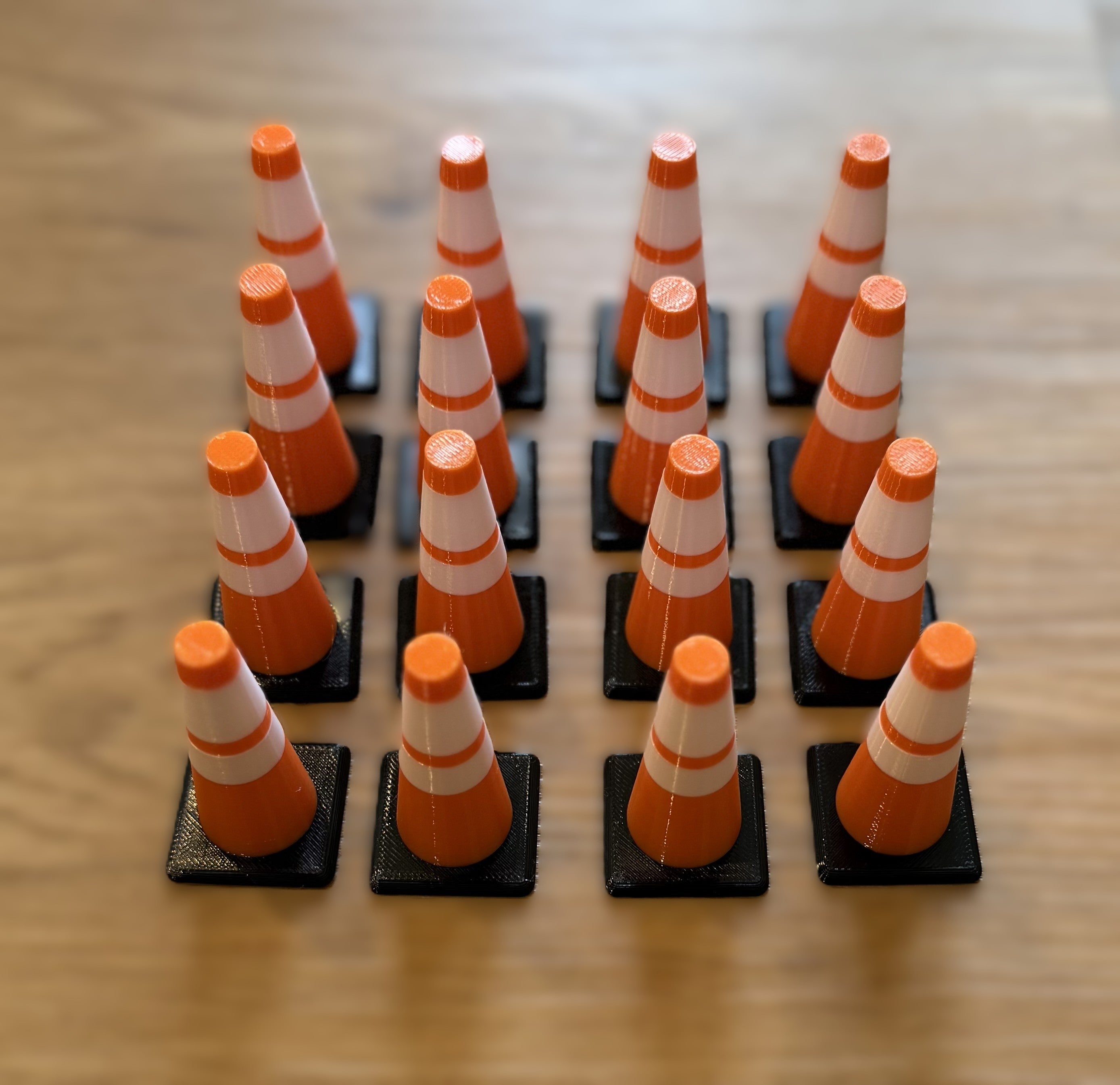 RC Hop Up Parts 1/10 True to Scale Accessory Traffic Cone Replica for RC Tracks, Drifting 16 Pieces