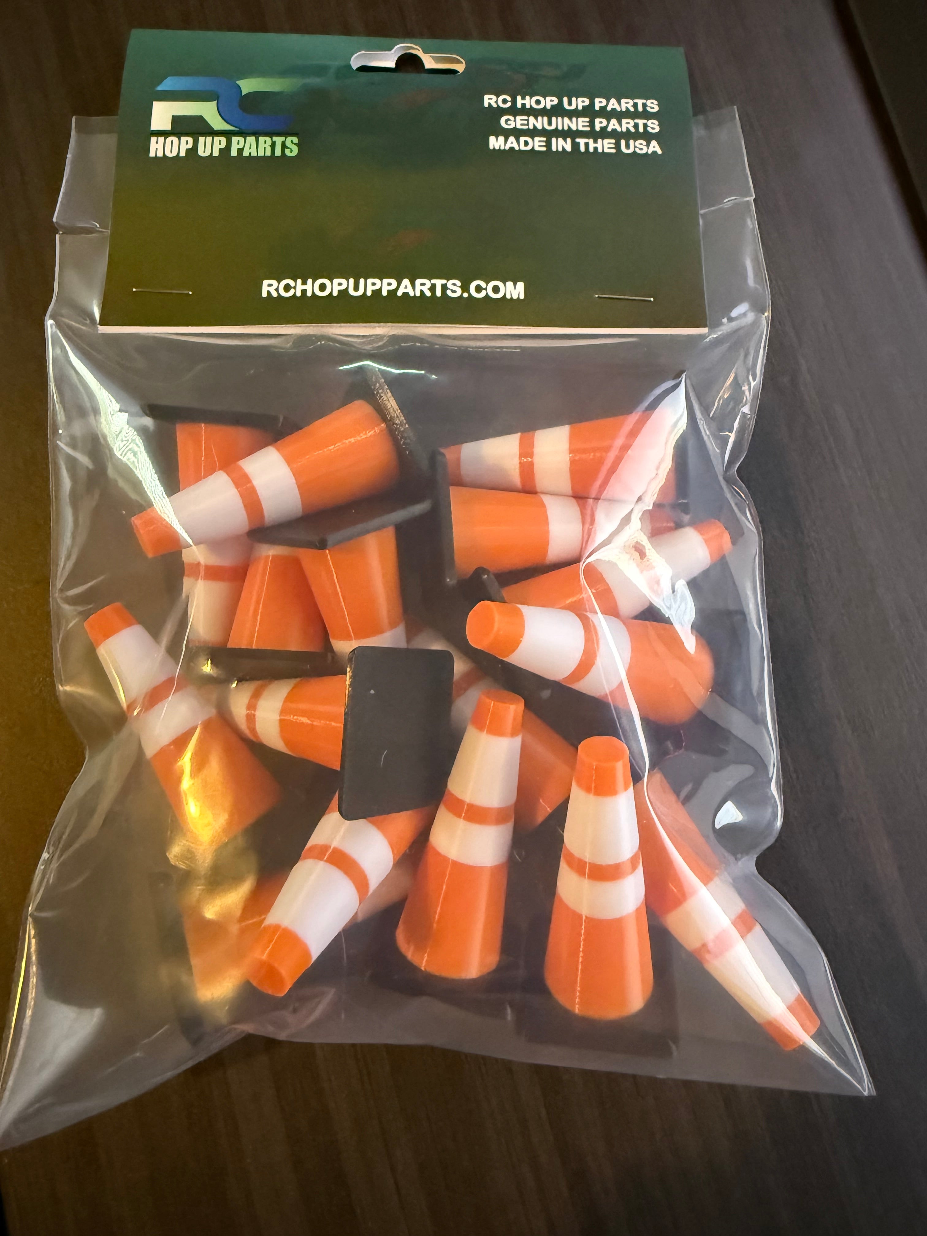 RC Hop Up Parts 1/10 True to Scale Accessory Traffic Cone Replica for RC Tracks, Drifting 16 Pieces