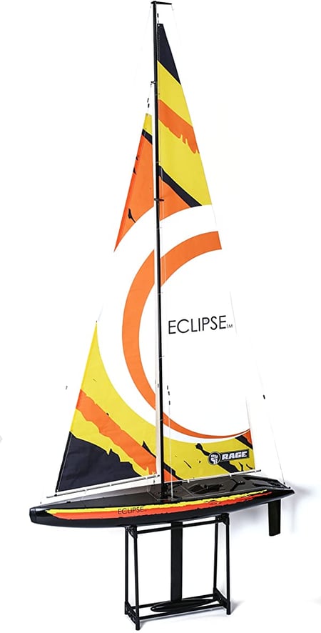 Rage R/C Eclipse 1M Radio Control Racing RTR Sailboat / Yacht 39" Long Hull